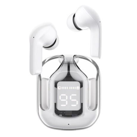 Bluetooth Слушалки Acefast - Wireless Earbuds Bluetooth 5.3, ENC, Fast Charging, LED Digital Display, 500mAh - Modern Grey