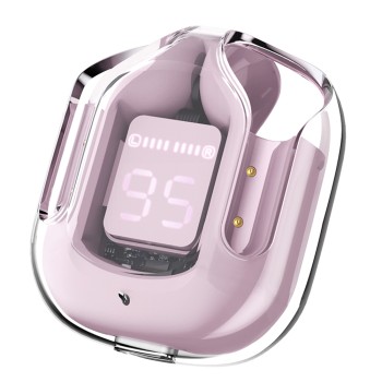 Bluetooth Слушалки Acefast - Wireless Earbuds  Bluetooth 5.3, ENC, Fast Charging, LED Digital Display, 500mAh - Pink Lotus