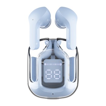 Bluetooth Слушалки Acefast - Wireless Earbuds  Bluetooth 5.3, ENC, Fast Charging, LED Digital Display, 500mAh - Ice Blue