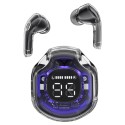 Bluetooth Слушалки Acefast - Wireless Earbuds Bluetooth 5.3, AI Call Noise Reduction, Digital Display, 480mAh - Bright Black