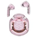 Bluetooth Слушалки Acefast - Wireless Earbuds IPX4, Bluetooth 5.3, AI Call Noise Reduction, Digital Display, 480mAh - Lotus Pink