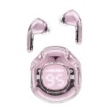 Bluetooth Слушалки Acefast - Wireless Earbuds IPX4, Bluetooth 5.3, AI Call Noise Reduction, Digital Display, 480mAh - Lotus Pink
