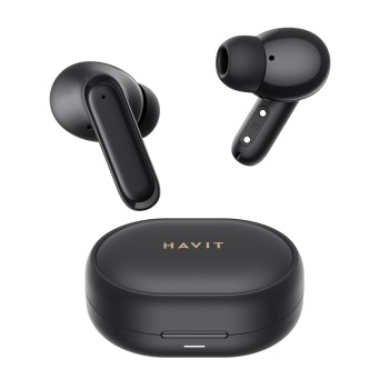 Bluetooth Слушалки Havit - Wireless Earbuds (TW950) -  Bluetooth 5.3, TWS, ENC, Type-C, 400mAh - Black