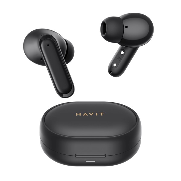 Bluetooth Слушалки Havit - Wireless Earbuds (TW950) -  Bluetooth 5.3, TWS, ENC, Type-C, 400mAh - Black