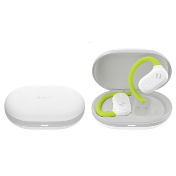 Bluetooth Слушалки Havit - Wireless Earbuds  Bluetooth 5.4, TWS, ENC, IPX5, USB-C, 1000mAh, Havit Life App - White