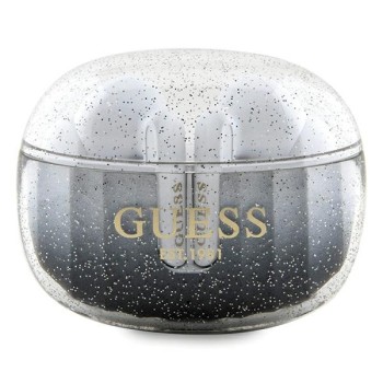 Bluetooth Слушалки  Guess - Wireless Earbuds  Bluetooth 5.3, TWS, USB-C, with Docking Station, IPX4 - Glitter Black Gradient
