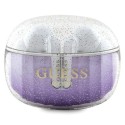 Bluetooth Слушалки  Guess - Wireless Earbuds Bluetooth 5.3, TWS, USB-C, with Docking Station, IPX4 - Glitter Purple Gradient