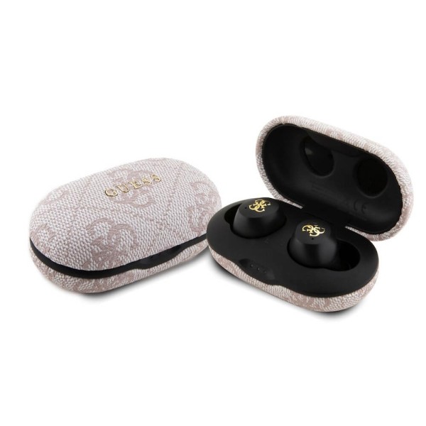 Bluetooth Слушалки  Guess - Wireless Earbuds 4G Metal - with Docking Station, Bluetooth 5.3, TWS, ENC, IPX5, 300mAh - Pink