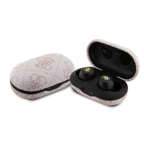 Bluetooth Слушалки  Guess - Wireless Earbuds 4G Metal - with Docking Station, Bluetooth 5.3, TWS, ENC, IPX5, 300mAh - Pink