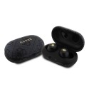 Bluetooth Слушалки  Guess - Wireless Earbuds 4G Metal  with Docking Station, Bluetooth 5.3, TWS, ENC, IPX5, 300mAh - Black
