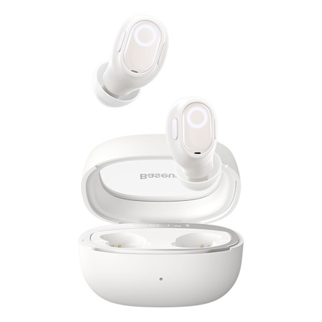 Bluetooth Слушалки  Baseus - Wireless Earbuds WM02+ - True Wireless Stereo, Bluetooth V5.3, Smart Display - Creamy White