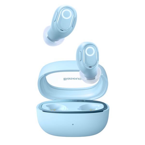 Bluetooth Слушалки  Baseus - Wireless Earbuds WM02+ - True Wireless Stereo, Bluetooth V5.3, Smart Display - Blue