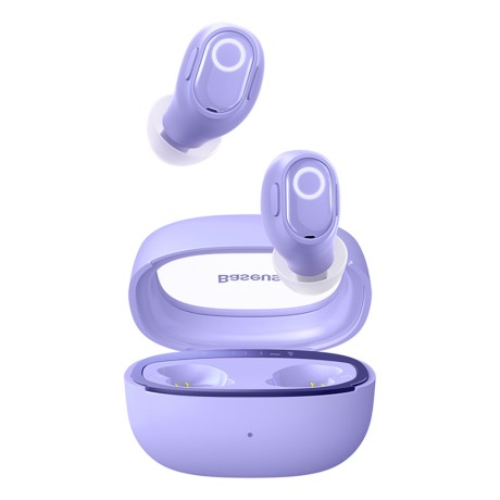 Bluetooth Слушалки  Baseus - Wireless Earbuds WM02+ - True Wireless Stereo, Bluetooth V5.3, Smart Display - Purple