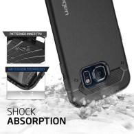 Spigen Rugged Armor удароустойчив силиконов (TPU) калъф за Samsung Galaxy S6 Edge, Black