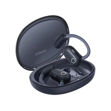 Bluetooth Слушалки Baseus - Wireless Earbuds PM20A - Open-Ear, True Wireless, Bluetooth 5.3, 380mAh - Cosmic Black