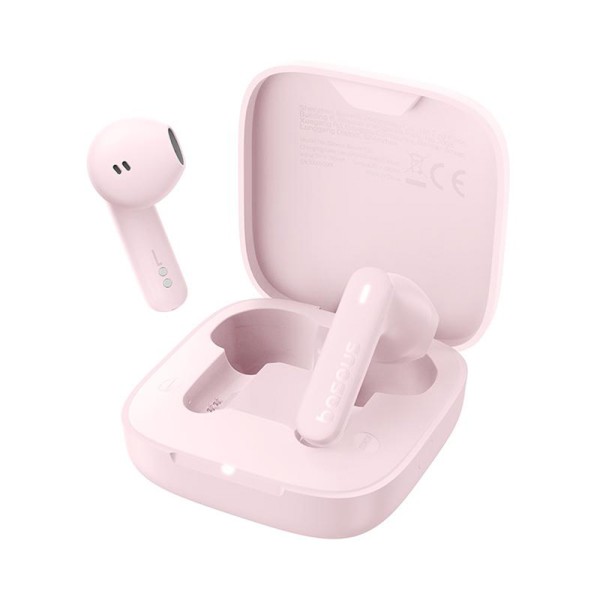 Bluetooth Слушалки Baseus - Wireless Earbuds Bowie E16- Bluetooth 5.3, True Wireless, Touch Control, Waterproof - Pink