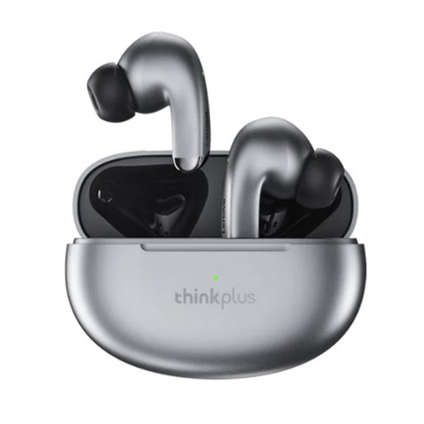 Bluetooth Слушалки Lenovo - Wireless Earbuds ThinkPlus  - True Wireless Stereo, Bluetooth V5.2, Noise Reduction - Grey
