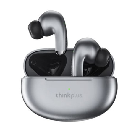 Bluetooth Слушалки Lenovo - Wireless Earbuds ThinkPlus  - True Wireless Stereo, Bluetooth V5.2, Noise Reduction - Grey