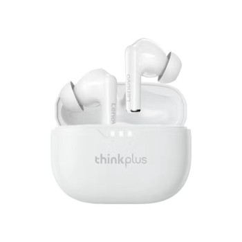 Bluetooth Слушалки Lenovo - Wireless Earbuds- Bluetooth 5.0, Noise Cancelling, Power Display - White
