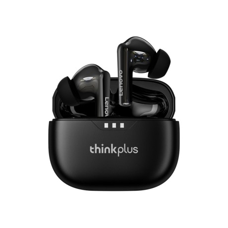 Bluetooth Слушалки Lenovo - Wireless Earbuds- Bluetooth 5.0, Noise Cancelling, Power Display - Black