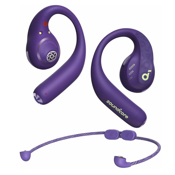 Bluetooth Слушалки Anker - Wireless Earbuds SoundCore AeroFit Pro- for Sport, Bluetooth, Waterproof - Purple