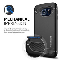 Spigen Rugged Armor удароустойчив силиконов (TPU) калъф за Samsung Galaxy S6, Black