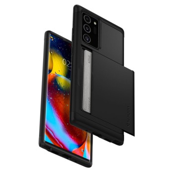 Spigen Slim Armor Cs хибриден кейс с най-висока степен на защита за Samsung Galaxy Note 20, Black