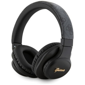 Безжични Слушалки Guess - Wireless Headphones 4G Tone on Tone Script Logo - Bluetooth 5.3, USB-C, Over-ear, 300mAh - Black