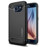 Spigen Rugged Armor удароустойчив силиконов (TPU) калъф за Samsung Galaxy S6, Black