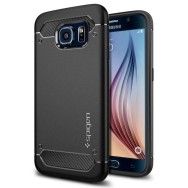 Spigen Rugged Armor удароустойчив силиконов (TPU) калъф за Samsung Galaxy S6, Black