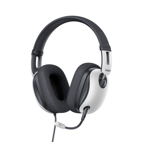 Безжични Слушалки Baseus - Gaming Headphones GoPlay 1 Max - with Detachable Microphone, In-Line Cable Controls - Moon White