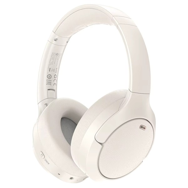 Безжични Слушалки Acefast - Wireless Headset , Bluetooth 5.3, Active Noise Reduction, IPX4, 500mAh, Hi-Fi Sound - White