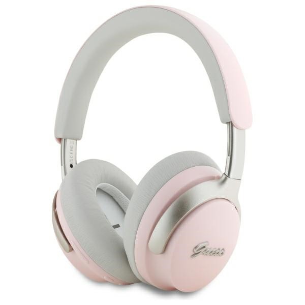 Безжични Слушалки Guess - Wireless Headphones Metal Script Logo- Bluetooth, ANC, On-ear - Pink