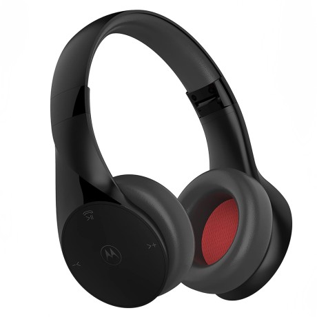 Безжични Слушалки Motorola - Wireless Headphones Sound Moto- Bluetooth, On-Ear, Multipoint, Alexa, Siri, Noise Isolation - Black