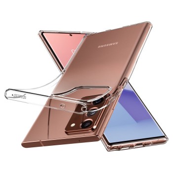 Spigen Liquid Crystal тънък силиконов (TPU) калъф за Samsung Galaxy Note 20 Ultra, Crystal Clear