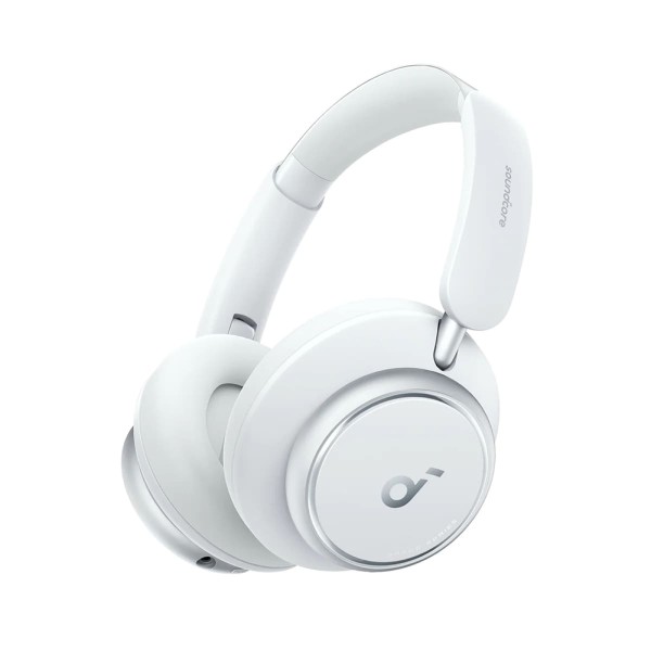 Безжични Слушалки Anker - Wireless Headphones Space Q45 - Bluetooth 5.3, Noise Cancelling, USB-C - White