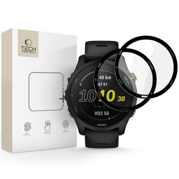 Стъклен протектор Tech-protect Glass Flex+ 2-pack, Garmin Forerunner 255 / 255 Music, Black