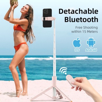 Селфи стик и Трипод Tech-Protect L09S, Bluetooth, Selfie Stick Tripod, Pink