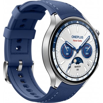 Смарт часовник OnePlus Watch 2 – 46mm, AMOLED, GPS, NFC, Wi-Fi, Wear OS, Nordic Blue