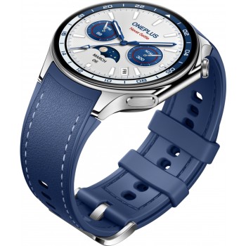 Смарт часовник OnePlus Watch 2 – 46mm, AMOLED, GPS, NFC, Wi-Fi, Wear OS, Nordic Blue