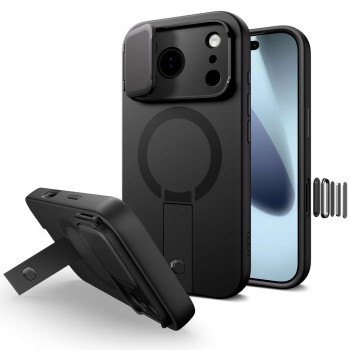 Tech-Protect Kevlar Aura MagSafe Калъф – iPhone 17 Pro Max (Черен)