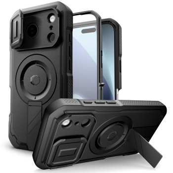 Tech-Protect Kevlar MagSafe Калъф – iPhone 17 Pro Max (Черен)