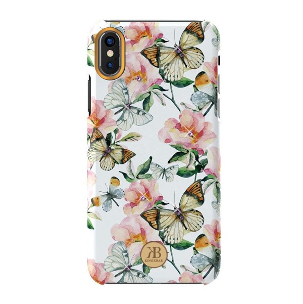 Калъф Kingxbar Blossom със Swarovski Crystals за iPhone XS/iPhone X, White