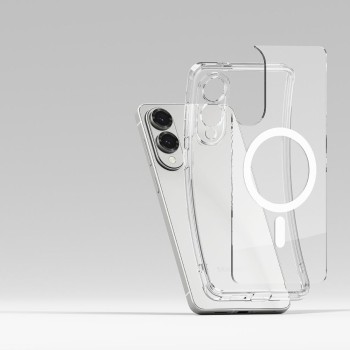 Ringke Fusion Magnetic кейс – Galaxy S25 Edge – Прозрачен – MagSafe съвместим