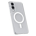 Spigen Ultra Hybrid Mag кейс – Galaxy S25 Edge – Прозрачен/Бял – MagSafe съвместим