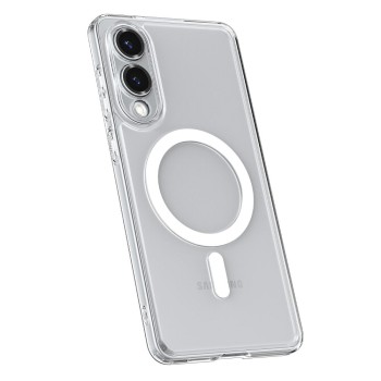 Spigen Ultra Hybrid Mag кейс – Galaxy S25 Edge – Прозрачен/Бял – MagSafe съвместим