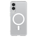 Spigen Ultra Hybrid Mag кейс – Galaxy S25 Edge – Прозрачен/Бял – MagSafe съвместим