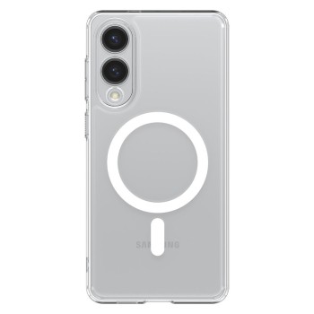 Spigen Ultra Hybrid Mag кейс – Galaxy S25 Edge – Прозрачен/Бял – MagSafe съвместим