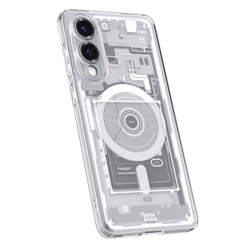 Spigen Ultra Hybrid Mag кейс – Galaxy S25 Edge – Zero One White – MagSafe съвместим