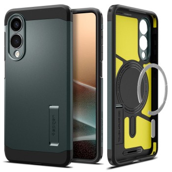 Spigen Tough Armor Mag кейс – Galaxy S25 Edge – Abyss Green – MagSafe съвместим